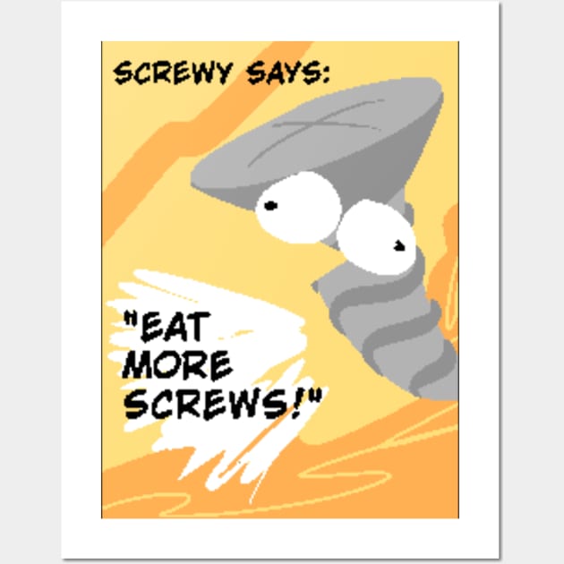 SCREWY THE SCREW! Wall Art by arcadekitten